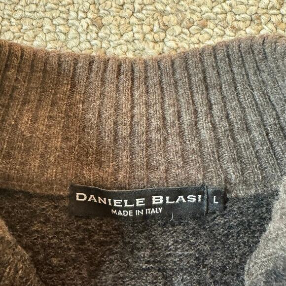 Daniele Blasi Mens Dark Gray Pullover Sweater Wool Blend Size Large Italy - Picture 5 of 9